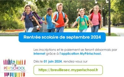 RENTRÉE SCOLAIRE 2024 – PERI’SCHOOL – INSCRIPTIONS ET PAIEMENT
