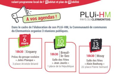 RÉUNIONS PUBLIQUES – Plan Local d’Urbanisme intercommunal – 10 mars 2025